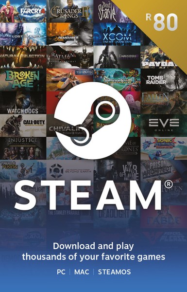 R80 Steam Wallet Code — Buy Online in South Africa