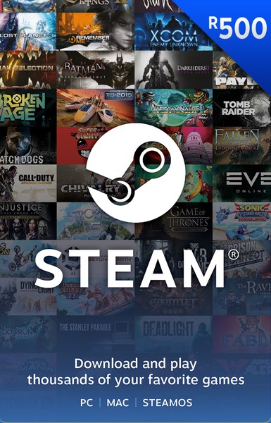 R500 Steam Wallet Code — Buy Online in South Africa