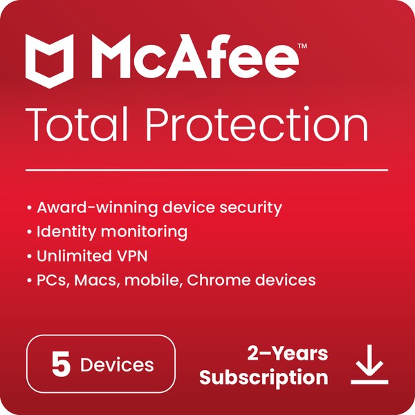 McAfee Total Protection (5 Devices, 2 Year) — Buy Online in South Africa