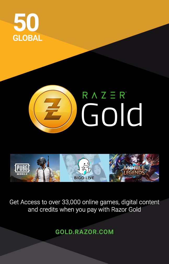 Buy Razer Gold Pin Global 50 - Instant Digital Delivery | Evopoints